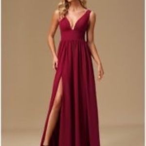 Burgundy bridesmaid dress